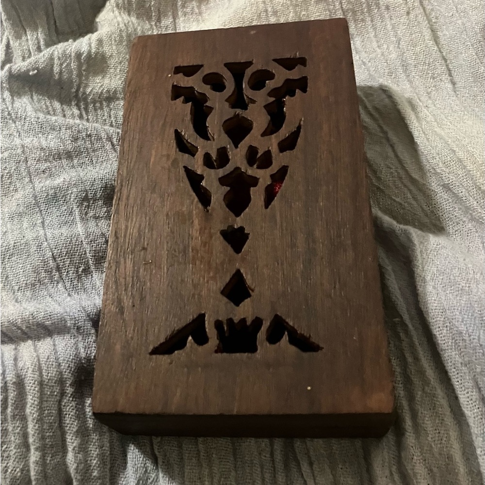 Vintage Wooden Carved Decorative Box